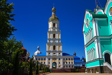 Ascension Banchensky Monastery of Chernivtsi and Bukovyna Diocese of Ukrainian Orthodox Church. Bancheny village, Western Ukraine