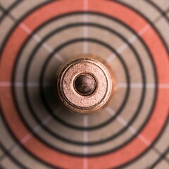 Rifle bullet over target background