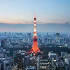 Roppongi building observation tower with tokyo city view japan