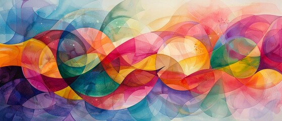 Watercolor abstract celebrations, capturing the essence of joy and festivity