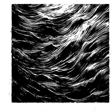 Tempestuous Tides: An Illustration of Rough Sea Waves, Capturing the Untamed Power and Majestic Fury of the Ocean.