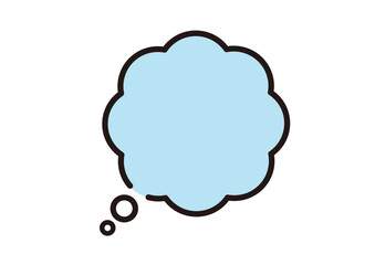 ポップでシンプルな吹き出し4水色_16