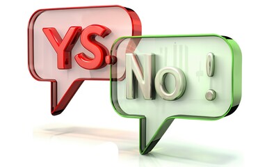 Yes - No speech bubbles , This is a 3d rendered computer generated image. Isolated on white