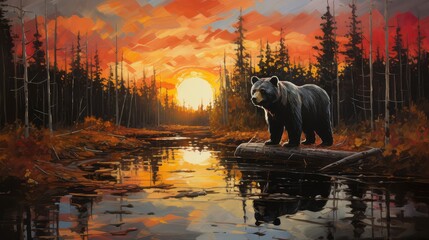 wild bear in the forest