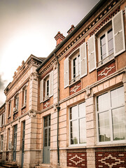 Antique building view in Souppes-sur-Loing, France - 751303185