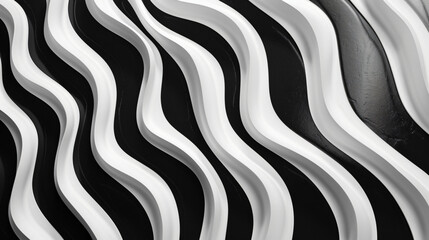 Black and white wavy striped pattern for backgrounds
