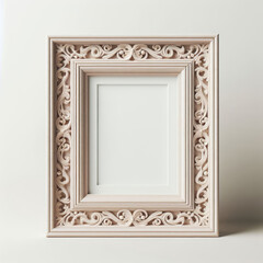 old vintage antique royal photo frame with beautiful carvings