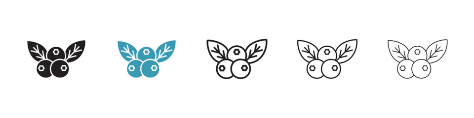 Wild Berries Vector Icon Set. Berry Essence Icon vector symbol for UI design.