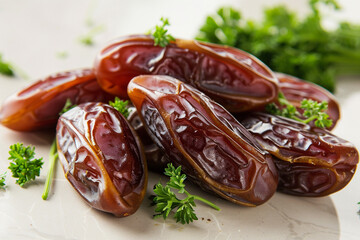 Dates Fruit close up for Ramadan created with Generative AI