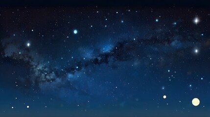 starry night sky in galaxy