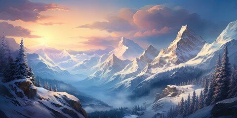 winter mountain landscape