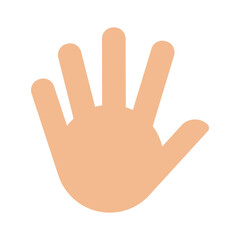 Raised palm illustration
