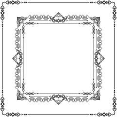 Elegant ethnic floral frame decorative background