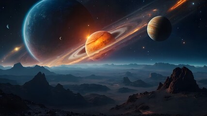 galaxy planets in space