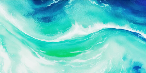 abstract soft blue and green abstract water color ocean wave texture background. Banner Graphic Resource as background for ocean wave and water wave abstract graphics	