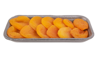Dried apricots in box