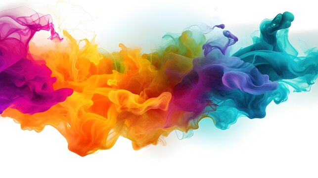 
 Abstract colorful Graphic motion on background, creative waves of gradient color smoke and liquid, AI Generative