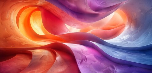 a colorful abstract background with curved lines, in the style of rendered in cinema4d, light purple and sky-blue