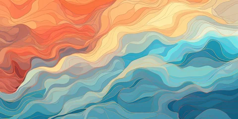 Poster contour line like map geological abstract background. coastline. © Coosh448