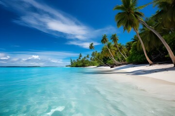 Tropical Turquoise Paradise Pristine Beach with