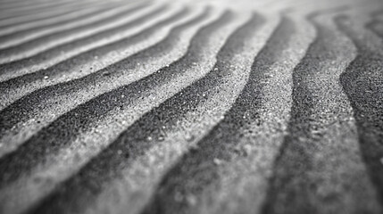Close up shot of sand pattern lines