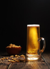 A mug with traditional German lager beer