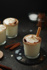 Kogel mogel drink made from eggs with cream