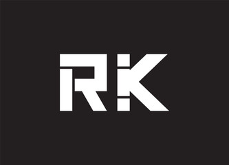  RK,KR initial elegant letter monogram logo vector template