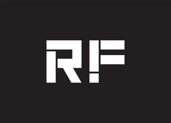 Abstract RF, FR, R, F Letters Logo