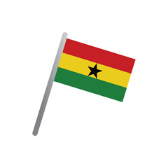 ghana flag icon vector