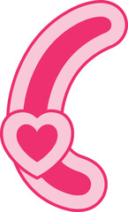 Open Bracket Sign Heart Valentine Day Symbol