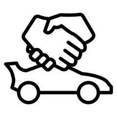 New Car Dealership icon vector image. Can be used for Automotive Dealership.