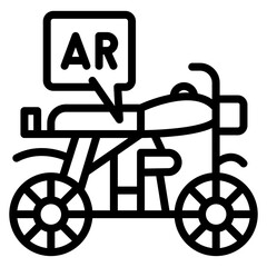 Ar Motorbike Riding icon vector image. Can be used for Augmented Reality.