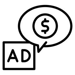 Ad Revenue icon vector image. Can be used for Live Streaming.