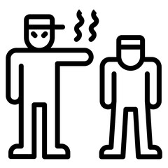 Intimidation icon vector image. Can be used for Politics.