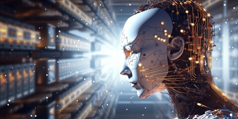 Artificial intelligence chat bot connected to computer processing unit