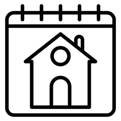 The House Calendar icon vector image. Can be used for Politics.
