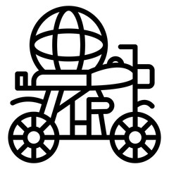 Bike Country Tours icon vector image. Can be used for Personal Transportation.