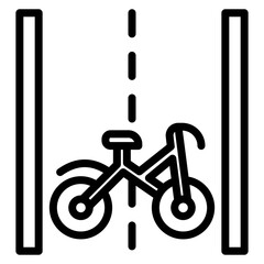 Bike Lane icon vector image. Can be used for Personal Transportation.