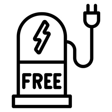 Free Charging icon vector image. Can be used for Personal Transportation.