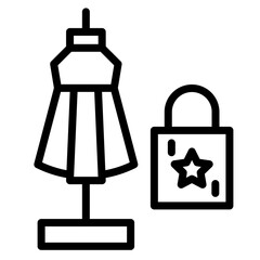 Fashion Merchandising icon vector image. Can be used for Merchandising.