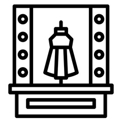 Window Display icon vector image. Can be used for Merchandising.