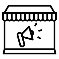 In Store Ads icon vector image. Can be used for Merchandising.