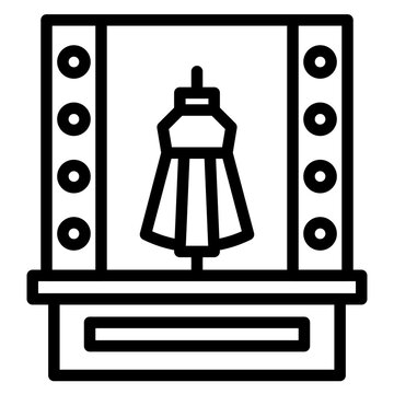 recommend clip art: Window Display icon vector image. Can be used for Merchandising.