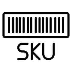 Stock Keeping Unit. icon vector image. Can be used for Merchandising.