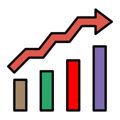   Growth line filled icon