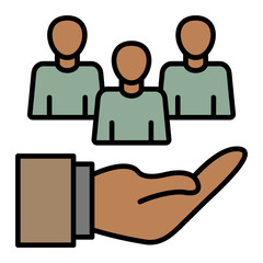   Human Resources line filled icon