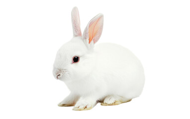 Pale Delightful Rabbit isolated on transparent Background