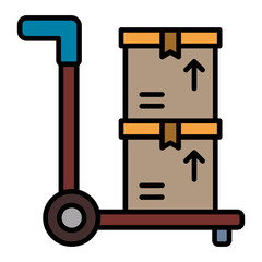   Trolley line filled icon