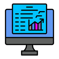   Planning line filled icon
